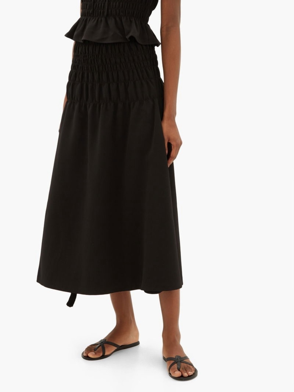 Rhode Black Greta High-Waisted Midi Maxi Skirt Large